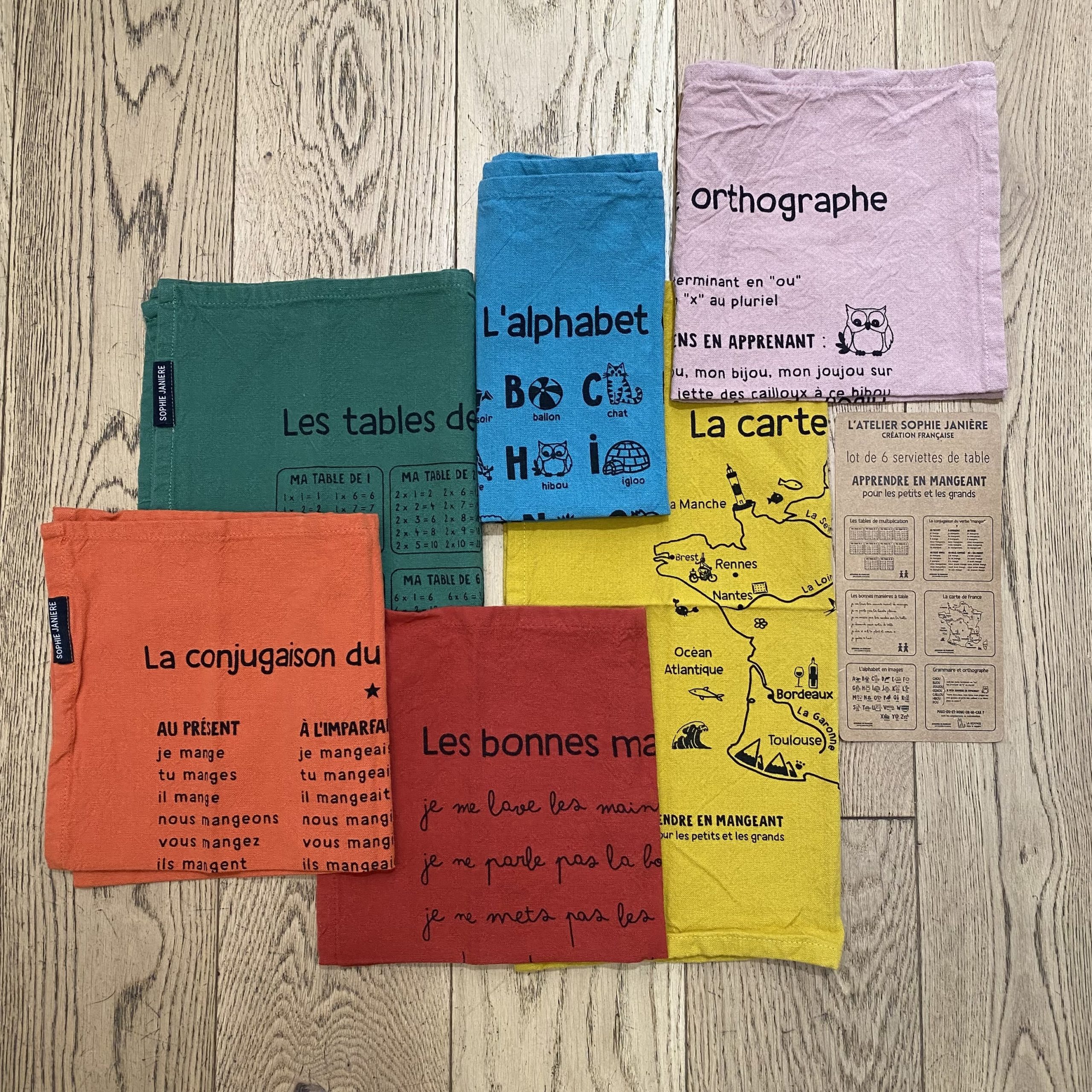 Serviette apprendre en mangeant AC MAISON ANGERS Serviette apprendre en mangeant AC MAISON ANGERS