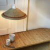 Suspension douille blanche 110cm câble corde naturelle rosace OPJET A&C Angers 1-min