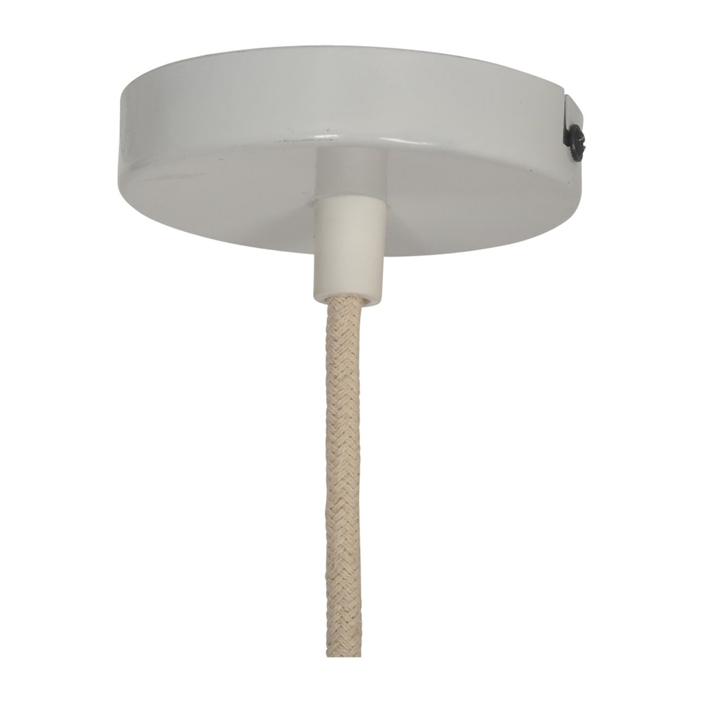 Suspension douille blanche 110cm câble corde naturelle rosace OPJET A&C Angers 4-min