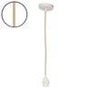 Suspension douille blanche 110cm câble corde naturelle rosace OPJET A&C Angers-min