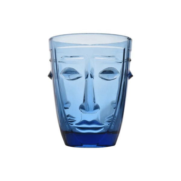 verre visage gobelet noir a&c maison angers opjet