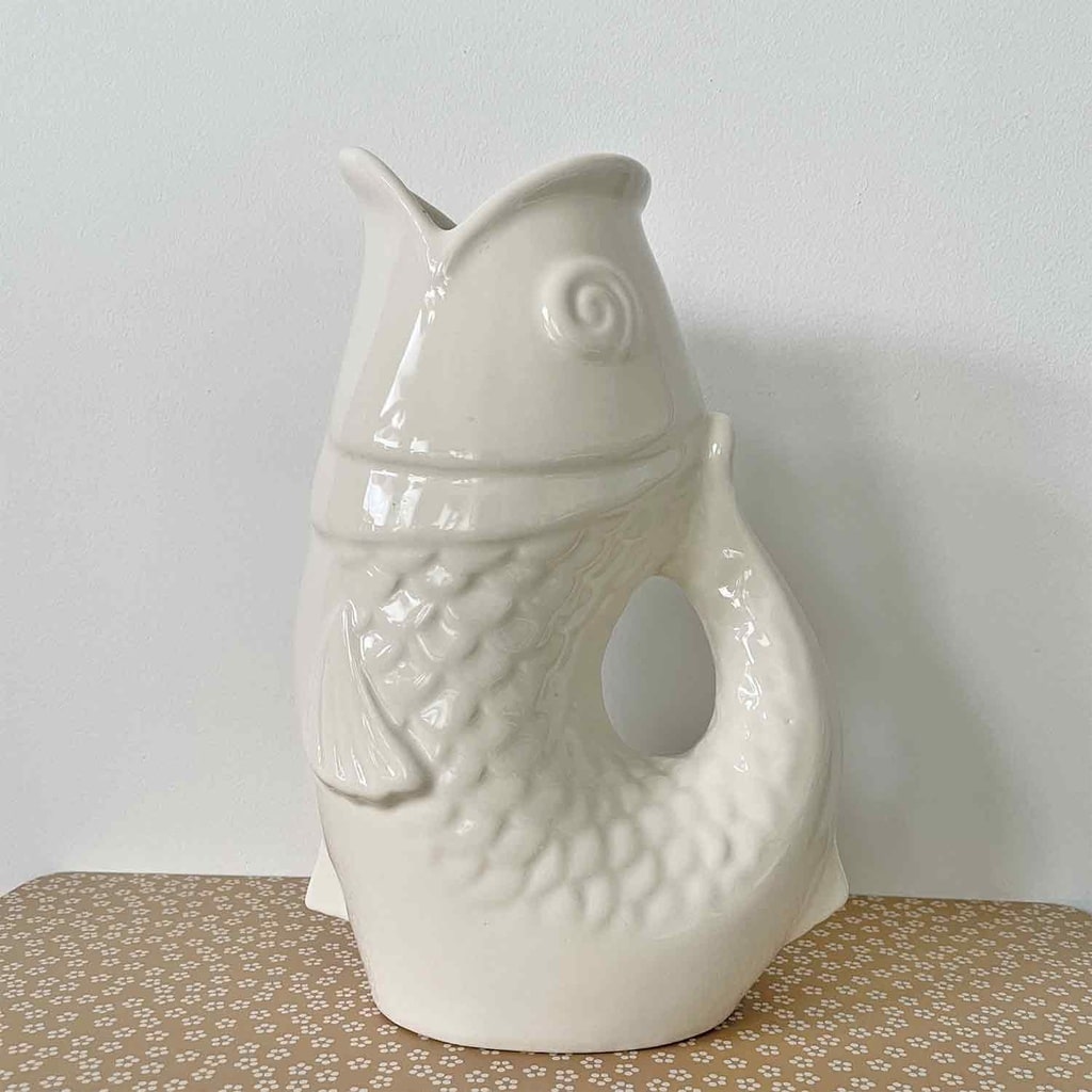 vase pichet ceramic poisson blanc a&c maison angers opjet paris
