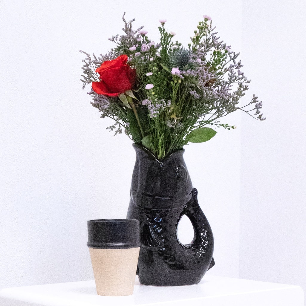 vase pichet poisson noir opjet a&c angers