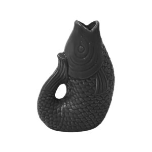 Vase ceramic Poisson PM OPJET A&C Angers Noir-min