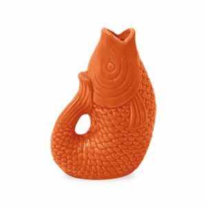 Vase ceramic Poisson PM OPJET A&C Angers orange-min