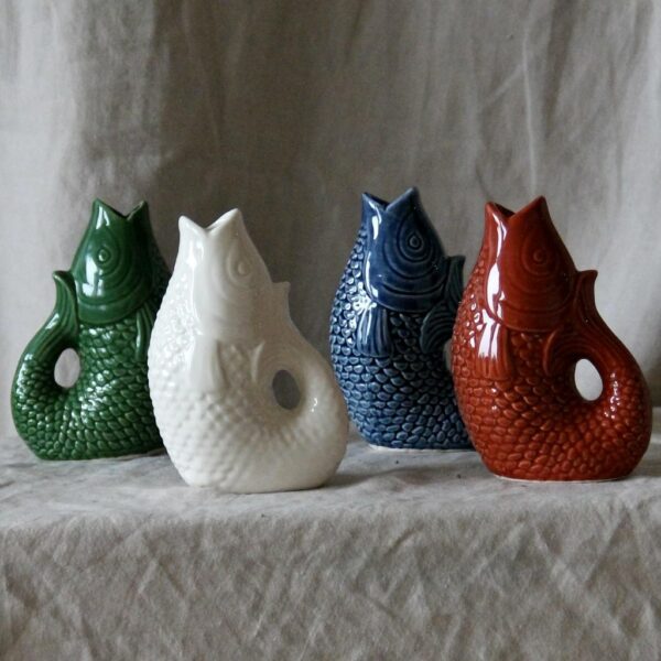 vase ceramic Poisson PM OPJET A&C Angers blanc cassé 3-min