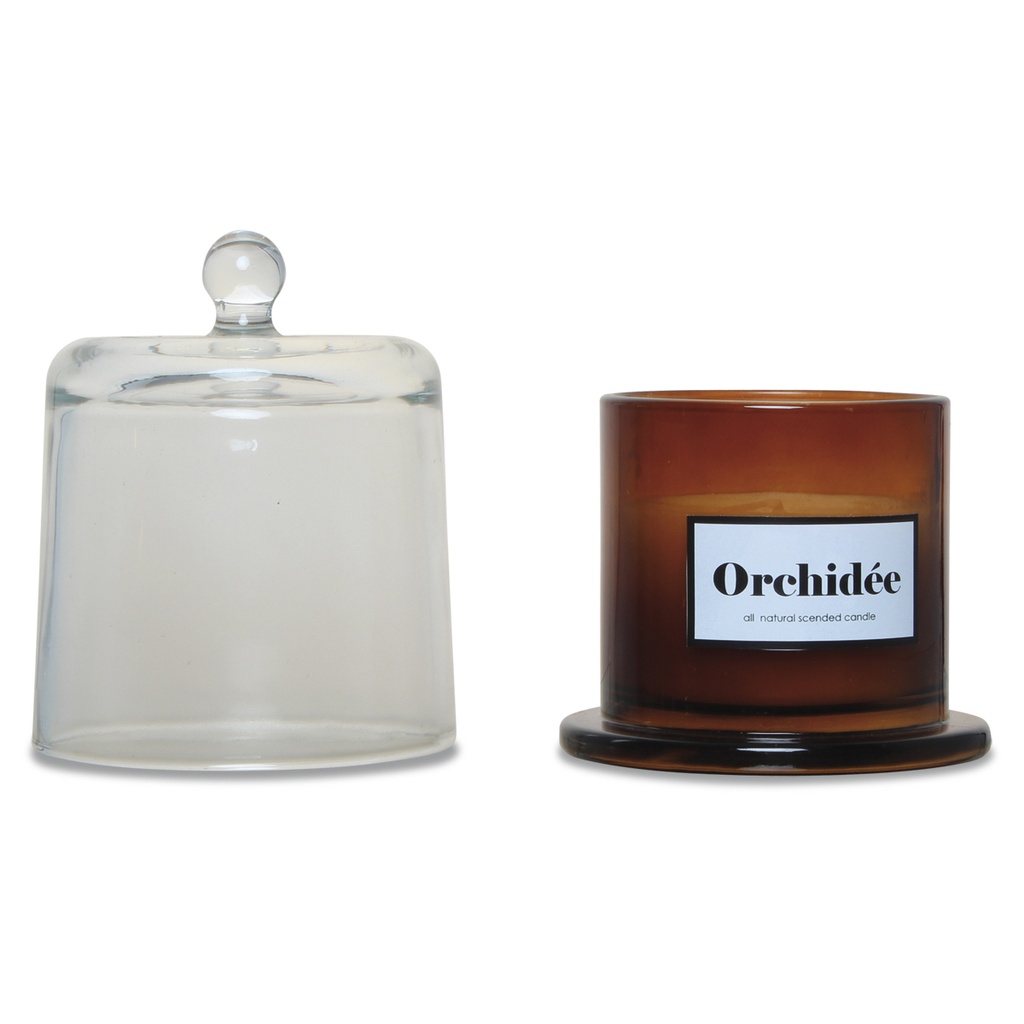 Bougie cloche ambre mini orchidé A&C Angers Opjet 4