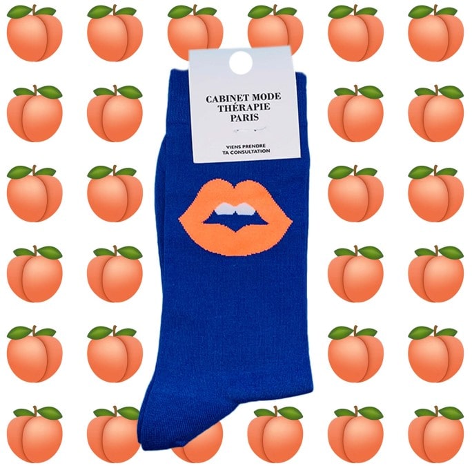 Chaussettes bouche bleu Therapie Paris A&C Angers -min Chaussettes bouche bleu Therapie Paris A&C Angers -min