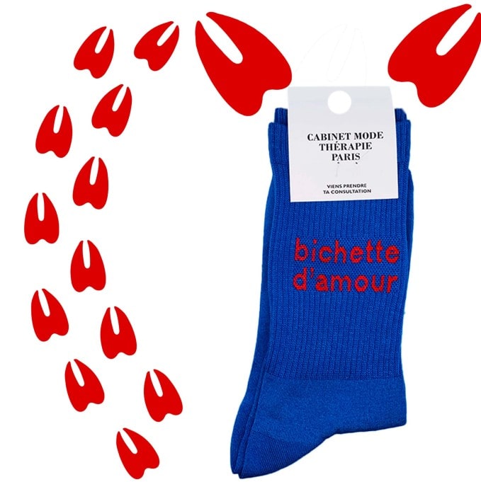 Chaussette bichette d'amour bleu cabinet mode thérapie A&C Angers -min Chaussette bichette d'amour bleu cabinet mode thérapie A&C Angers -min