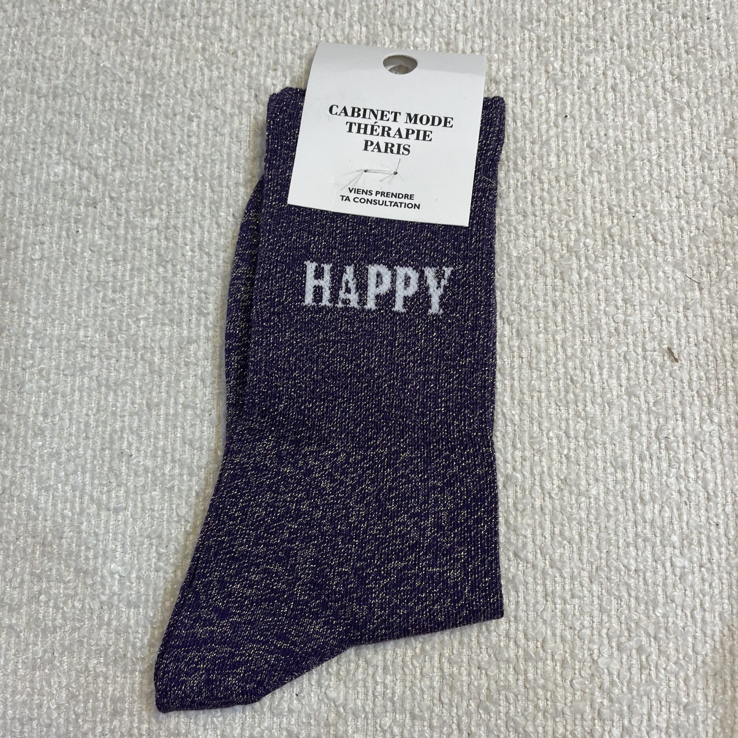 Chaussettes a paillettes HAPPY violet Cabinet mode thérapie A&C Angers-min Chaussettes a paillettes HAPPY violet Cabinet mode thérapie A&C Angers-min
