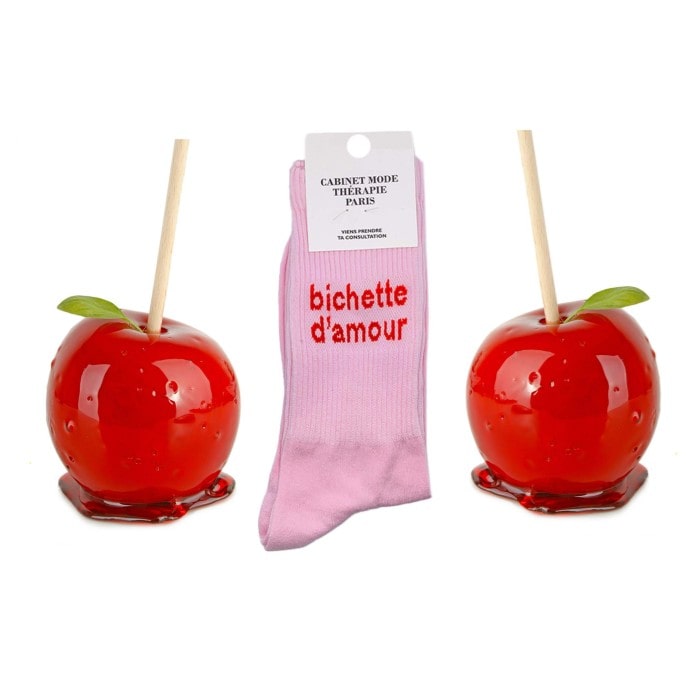 Chaussettes bichette d'amour rose cabinet mode thérapie A&C Angers -min Chaussettes bichette d'amour rose cabinet mode thérapie A&C Angers -min