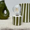 Lampe décorative rayures kaki A&C Angers Opjet 1-min