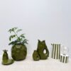 Vase pichet ceramic poisson kaki A&C Angers OPJET 3-min