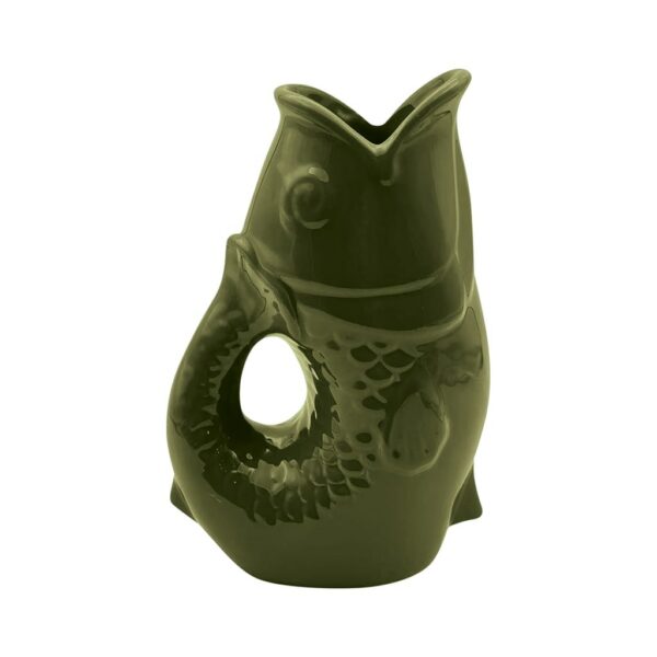 Vase pichet ceramic poisson kaki A&C Angers OPJET-min