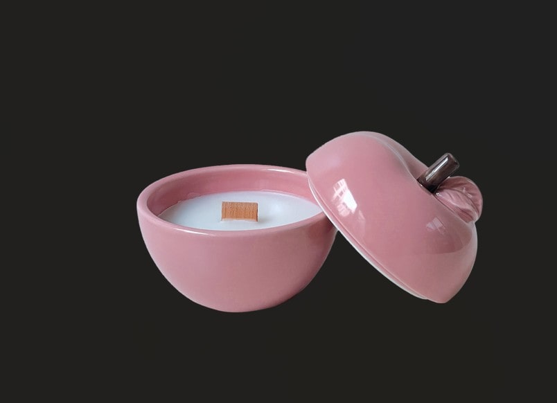 Bougie pom glow rose OPJET A&C Angers -min Bougie pom glow rose OPJET A&C Angers -min