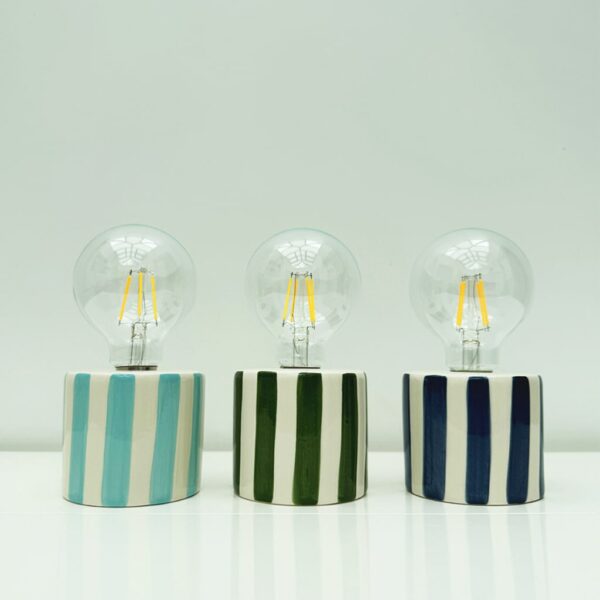Lampe décorative rayures bleu A&C Angers OPJET 1-min