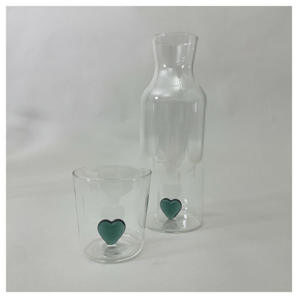 carafe-heart-lake-green bazardeluxe A&C Angers 1-min
