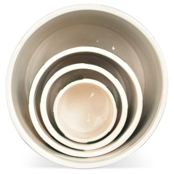 Set de 4 pots rayure vert OPJET A&C Angers 4-min