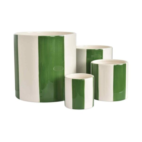 Set de 4 pots rayure vert OPJET A&C Angers-min