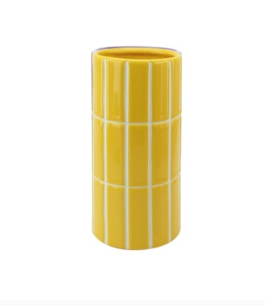 Vase CARRELAGE jaune OPJET A&C Angers -min