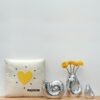 Vase ceramic poisson pm argenté A&C Angers OPJET 2-min