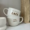 Mug dejeuner pause café , cest sacré Sophie JANIERE A&C Angers-min
