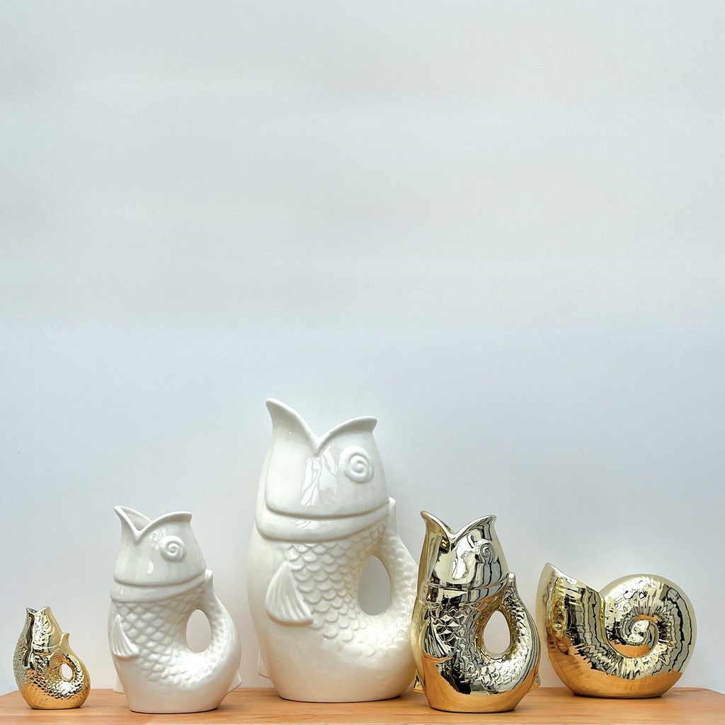 Vase ceramic Poisson pm doré A&C Angers 3