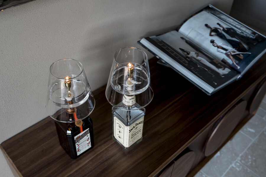 lampe à huile bouteille exemple A&C Angers