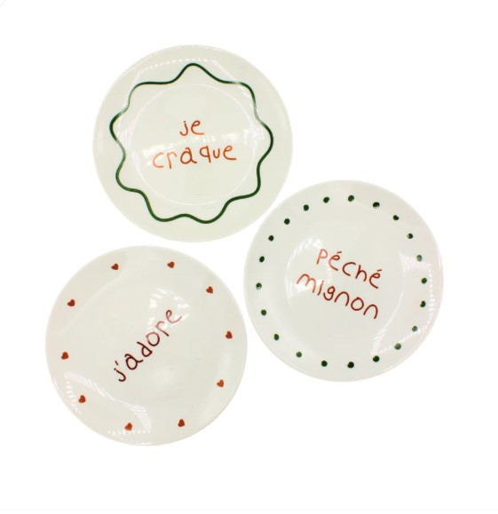 Assiettes dessert Sophie Jannière. A&C Angers